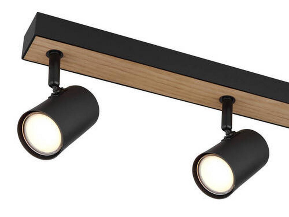 Strahler 57911-6dbw - Dunkelbraun/Schwarz, Natur, Holzwerkstoff/Metall (115/6/13,5cm) - Globo