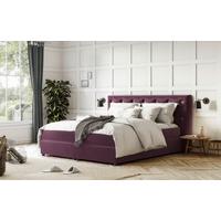 Boxspringbett Castle Violett Lxf: ca. 160x200 cm - Violett/Schwarz, Holzwerkstoff/Textil (160/200cm) - MID.YOU