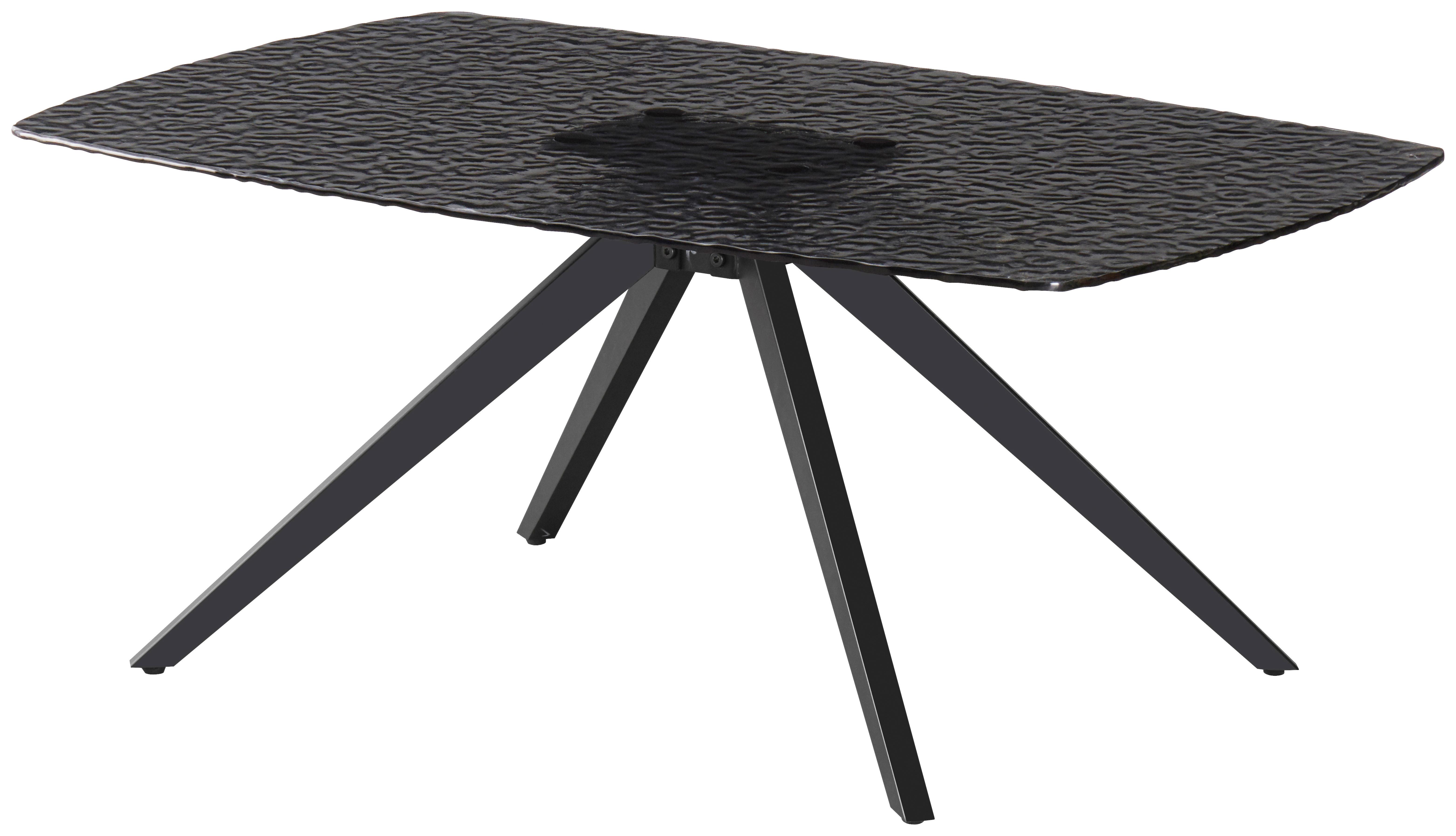 Couchtisch Marino - Schwarz/Grau, MODERN, Glas/Metall (110/45/70cm)