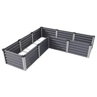 Hochbeet Stahl Linus 185x40,3x185 cm Anthrazit - Anthrazit/Alufarben, Basics, Metall (185/40,3/185cm)