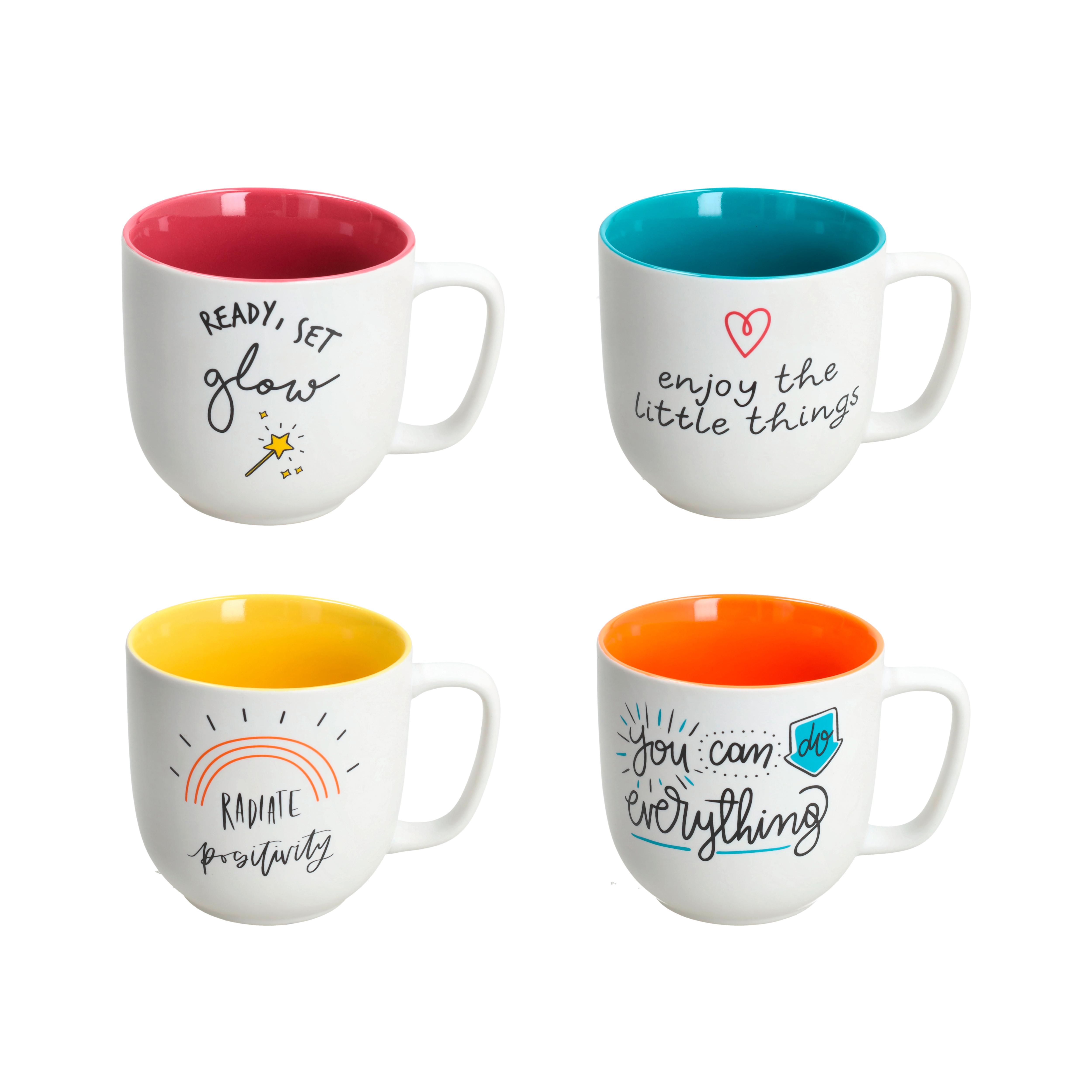 Kaffeebecher Iris - Blau/Gelb, Design, Keramik (11/14cm) - Tognana