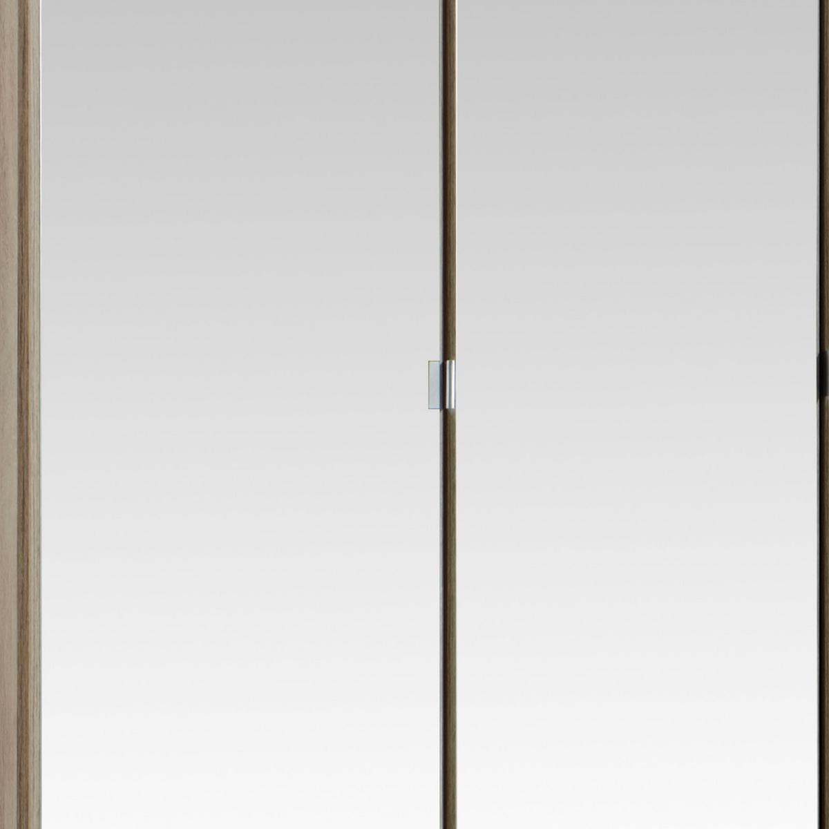 Drehtürenschrank Mit Spiegel 180cm Imago, Sägerau Dekor - Eichefarben, KONVENTIONELL, Glas/Holzwerkstoff (180/199/58cm) - MID.YOU