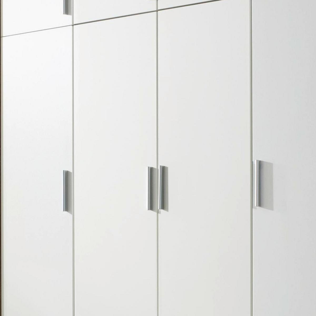 Drehtürenschrank mit Laden 185cm Hildesheim, Weiß/Eiche - Weiß/Sonoma Eiche, Design, Holzwerkstoff (185/231/56cm) - Rauch Möbel