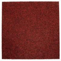 Teppichfliese Rot Solid Vel 50x50 cm Florhöhe 4 mm - Rot, Basics, Textil (50/50cm)