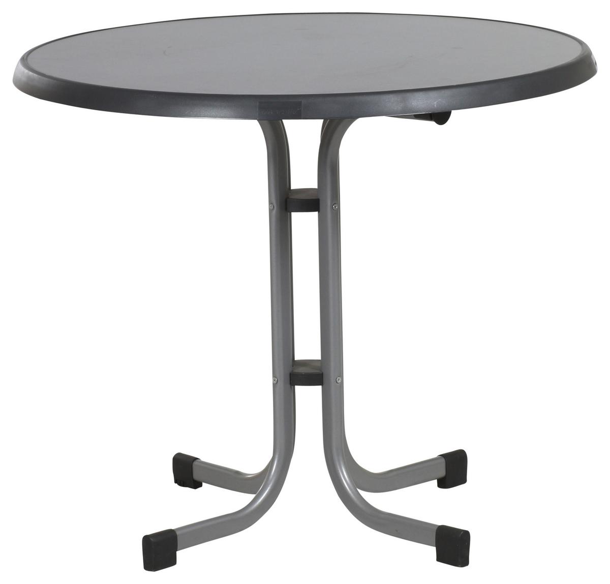 Gartentisch Klappbar Holzwerkstoff/Metall ⌀ 86 cm - Graphitfarben, MODERN, Holzwerkstoff/Metall (86/86/72cm) - Sieger