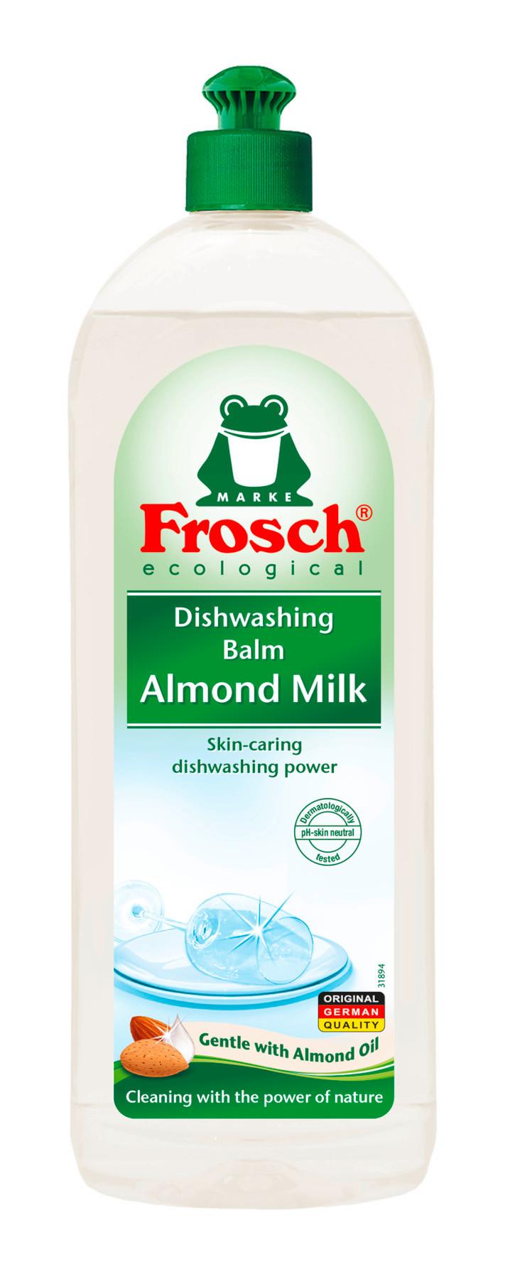 Prostředek Na Mytí Nádobí Frosch, Mandl.mléko, 750ml - Basics, plast (0.75l)
