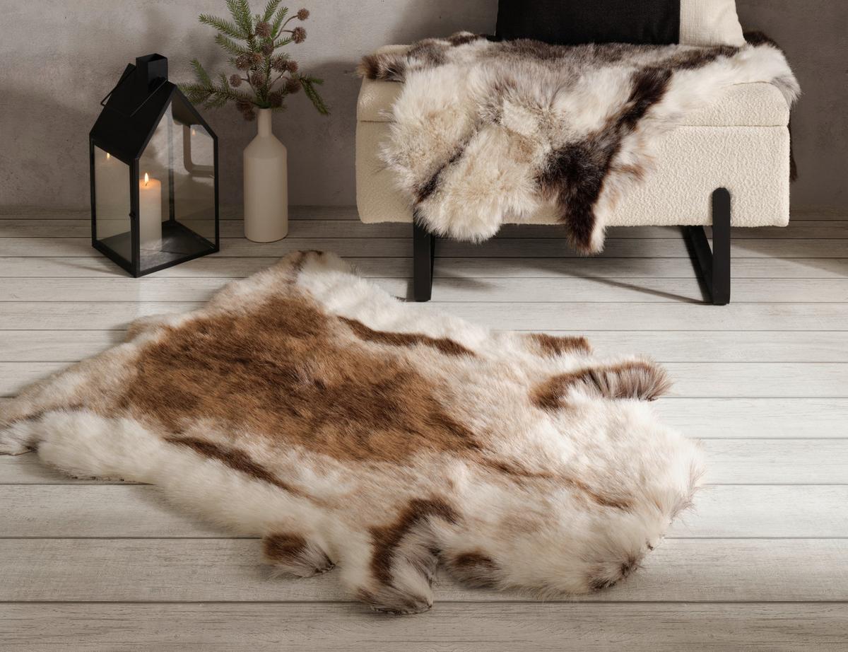 UMELÁ KOŽUŠINA Rudolf, 90/110cm, hnedá - hnedá, Modern, textil/kožušina (90/110cm) - Modern Living