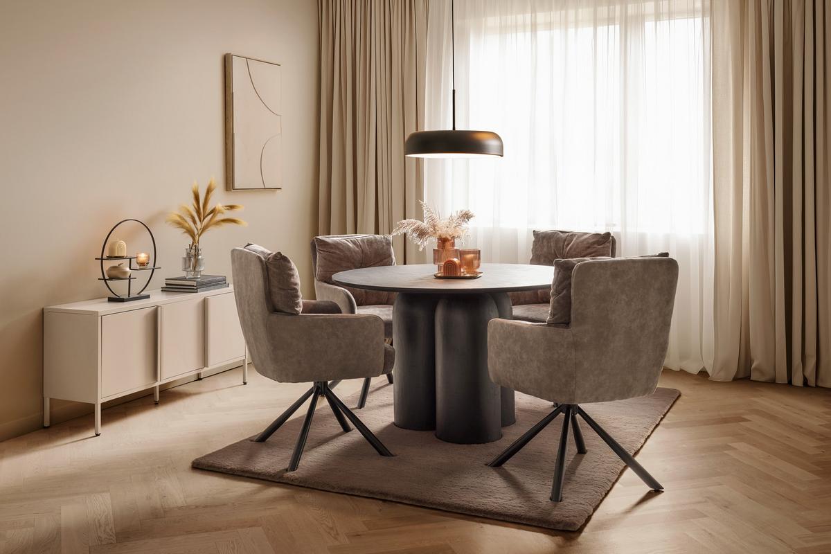 UMĚLÁ KOŽEŠINA CAROLINE 3 - tmavě hnědá/hnědá, Konvenční, textil (160/220cm) - Mömax