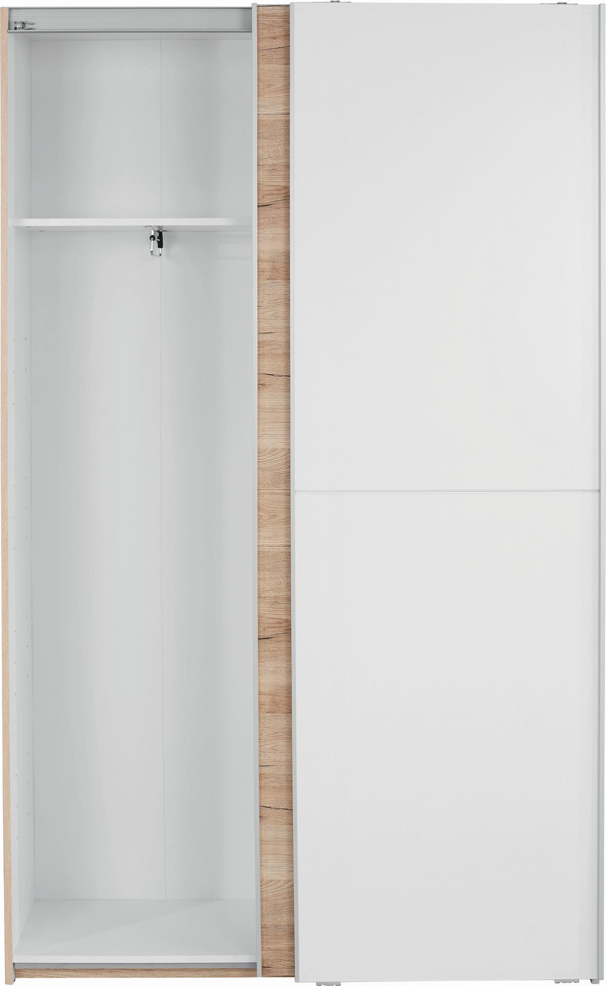 Viacúčelová skriňa Heimo, biela/dub - biela/farba duba, Konventionell, plast (125/195/38cm)