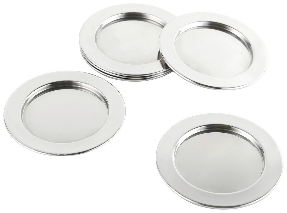 UNTERSETZER ECHTWERK GLASUNTERSETZER-SET - Silberfarben, Design, Metall (10,9cm) - Echtwerk