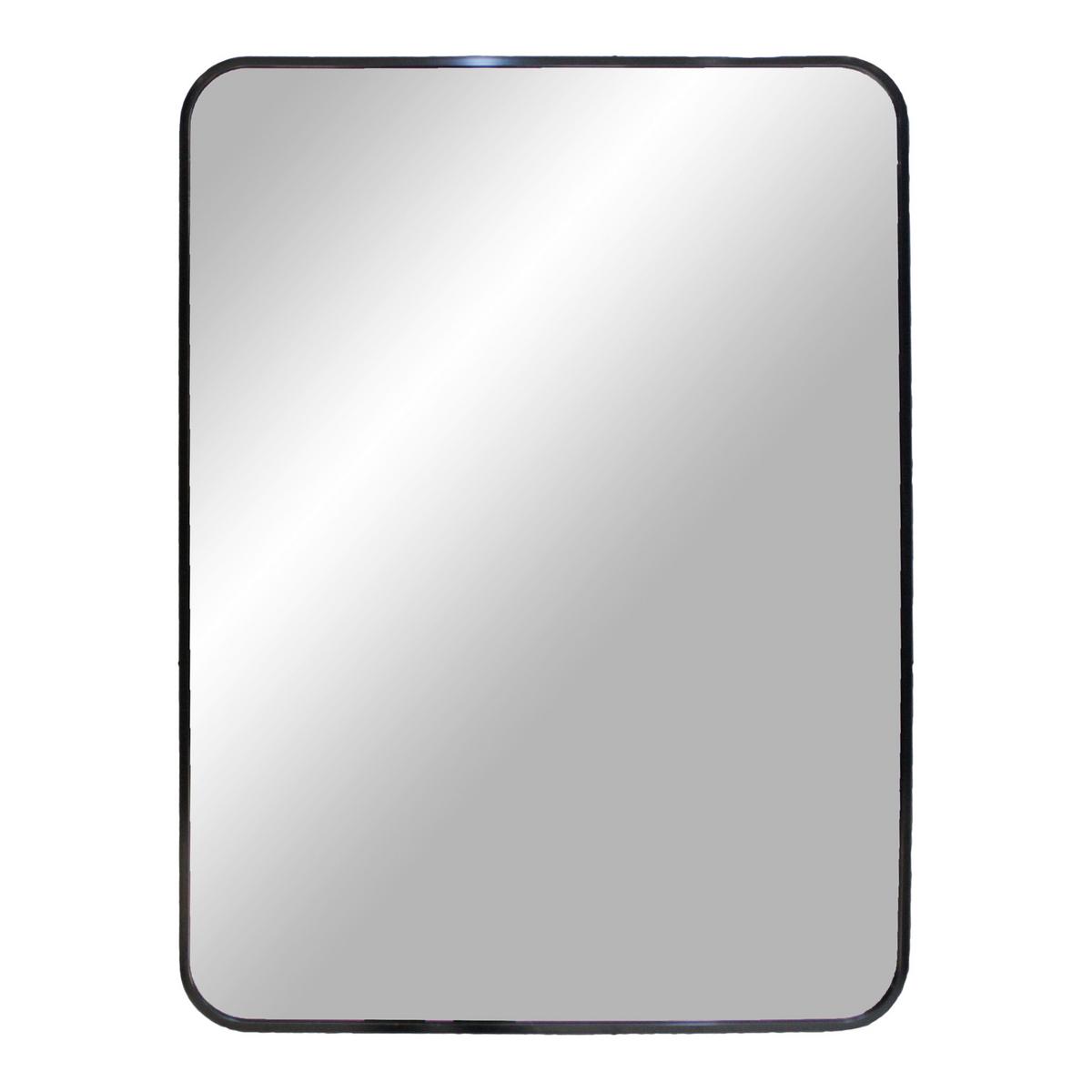 Wandspiegel Madrid Schwarz B: 70 cm - Schwarz, Basics, Glas/Metall (70/50/3cm)