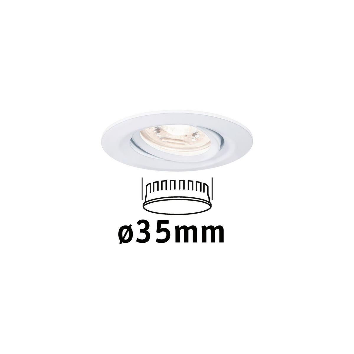 Einbauspot Ø 6,6 Cm Weiß/alufarben Kippbar - Design (6,6cm) - Paulmann