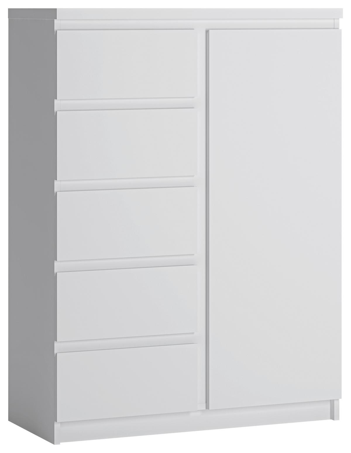 VYSOKÁ KOMODA FRIBO - Moderní, kompozitní dřevo/plast (83,1/113,9/40cm)