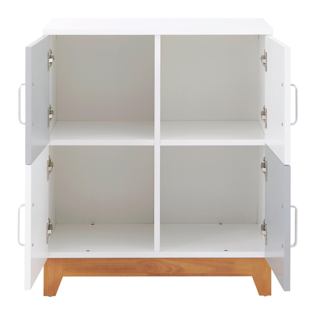 Komoda do dětského pokoje DANNY - bílá/šedá, Moderní, kov/dřevo (60/70/34cm) - Bessagi Kids
