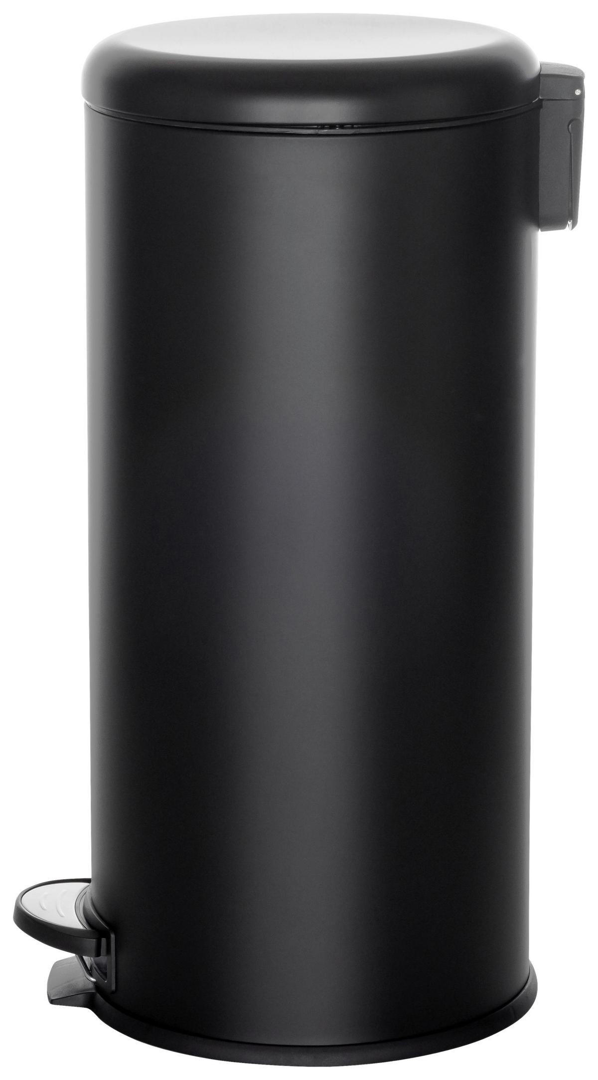 Abfallsammler Clean Step - Schwarz, Basics, Kunststoff/Metall (30/63,5/30cm) - MID.YOU