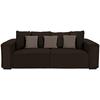 Bigsofa mit Kissen Surf, Webstoff - Taupe/Dunkelbraun, MODERN, Holz/Textil (244/62/117cm) - Luca Bessoni