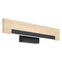 Led-wandleuchte 99294*camacho - Schwarz/Braun, Natur, Holz/Kunststoff (44/10,5/7,5cm) - Eglo