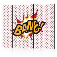 PARAVENT Rot Weiß B: 225 cm - Rot/Weiß, Basics, Holz/Textil (225/172/3cm) - artgeist