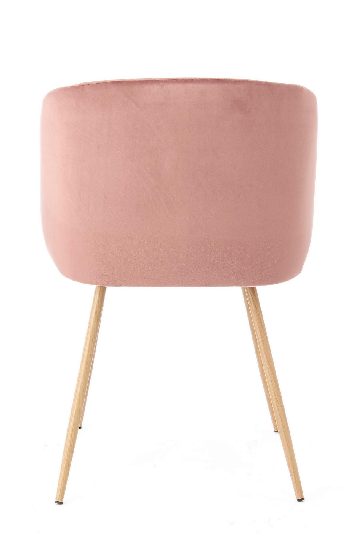 Schalenstuhl Celina Rosa Gepolstert 2er-Set - Rosa, Design, Kunststoff/Metall (54/84/56cm) - Kayoom