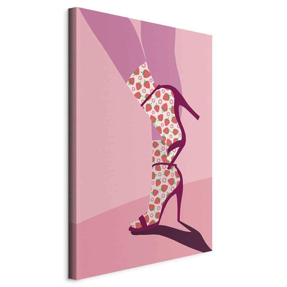 Leinwandbild Strawberry Altrosa Pink B: 80 Cm