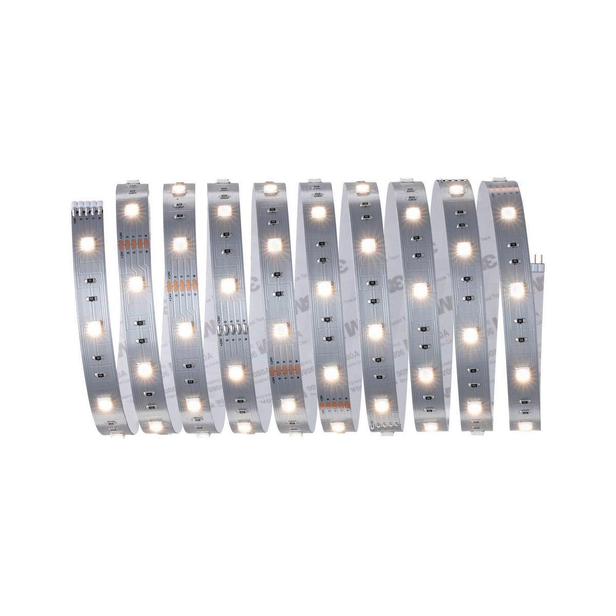 Led-streifen Farbwechsler L: 1 M Fernbedienung, Dimmbar - Silberfarben, Basics, Kunststoff (100,0cm) - Paulmann