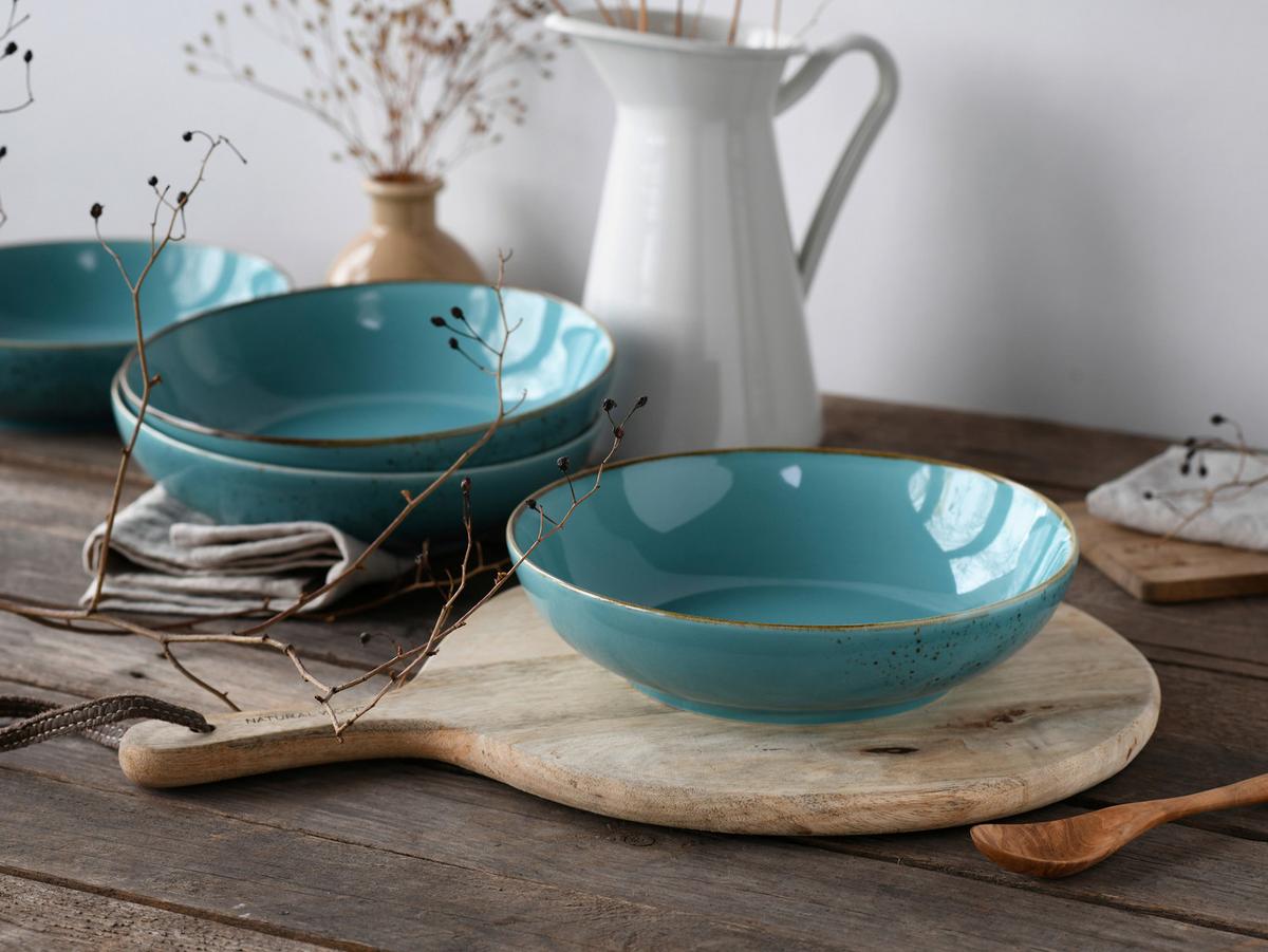 Schüsselset Nature Collection Water, 4--Teilig., Blau - Blau, Design, Keramik - Creatable