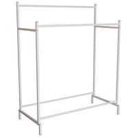 Kleiderständer Labol Weiß B: 103 cm - Weiß, Design, Metall (103/136/52cm) - MID.YOU