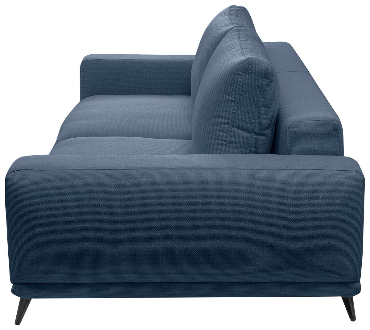 2-sitzer-sofa Selene Dunkelblau, B: 202 Cm - Schwarz/Dunkelblau, MODERN, Textil (202/89/115cm) - MID.YOU