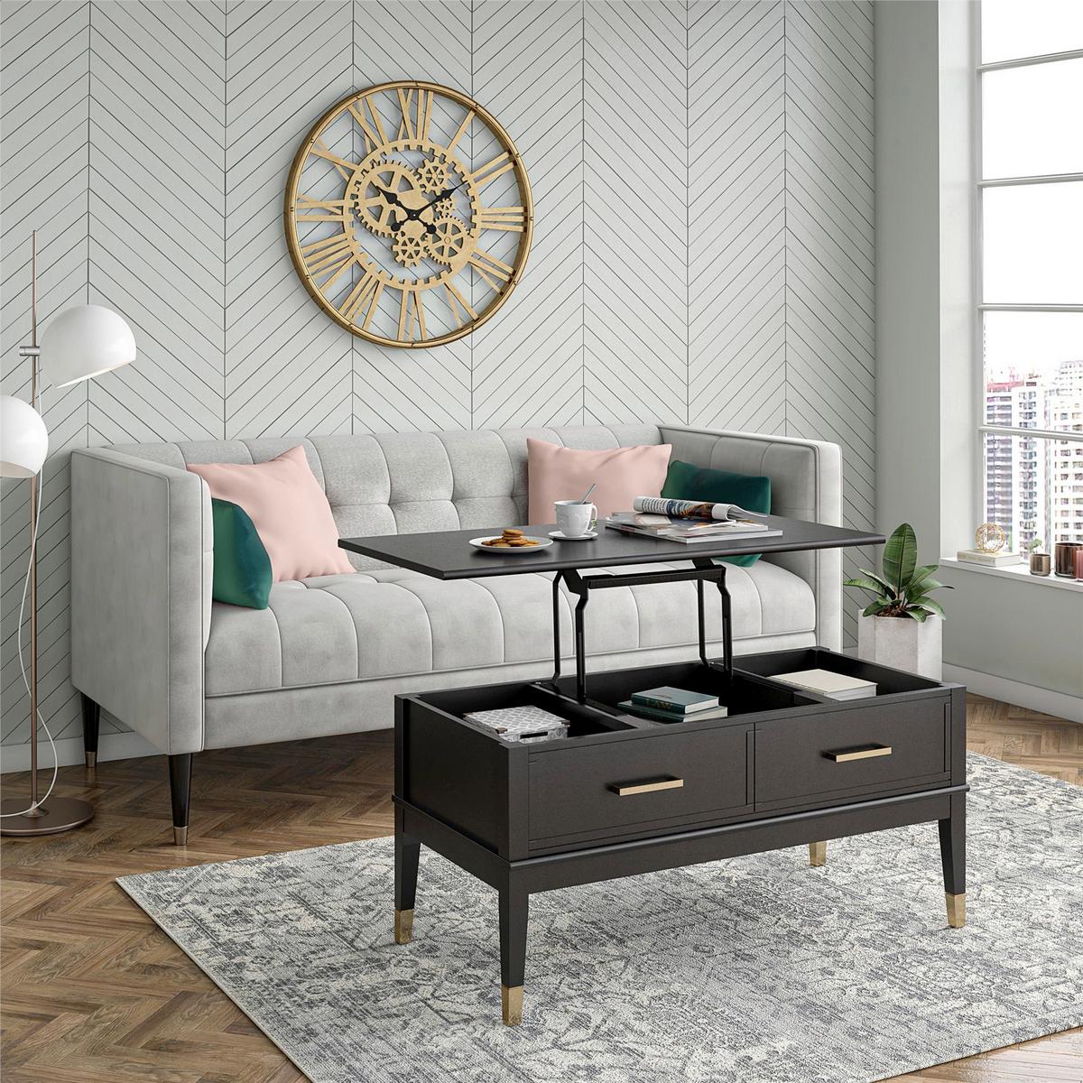 Couchtisch Westerleigh Schwarz B: 106 cm - Schwarz, Design, Holzwerkstoff/Metall (106/52/51cm) - MID.YOU