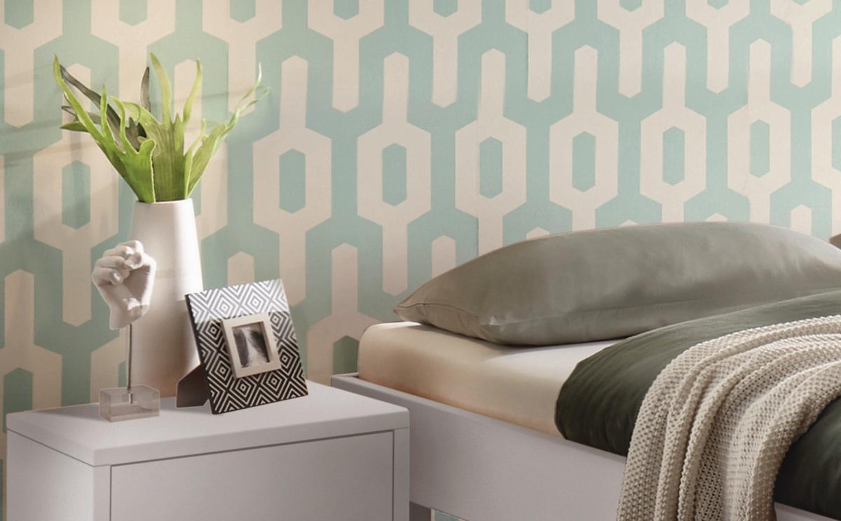 Bett Rapallo, Weiß 160x200 cm - Weiß, Natur, Holzwerkstoff (160/200cm) - Hasena