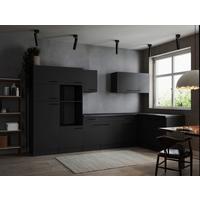 Eckküche Oliver Dunkelgrau S: 340x172cm - Dunkelgrau/Grau, Design, Holzwerkstoff (340/172cm) - Respekta