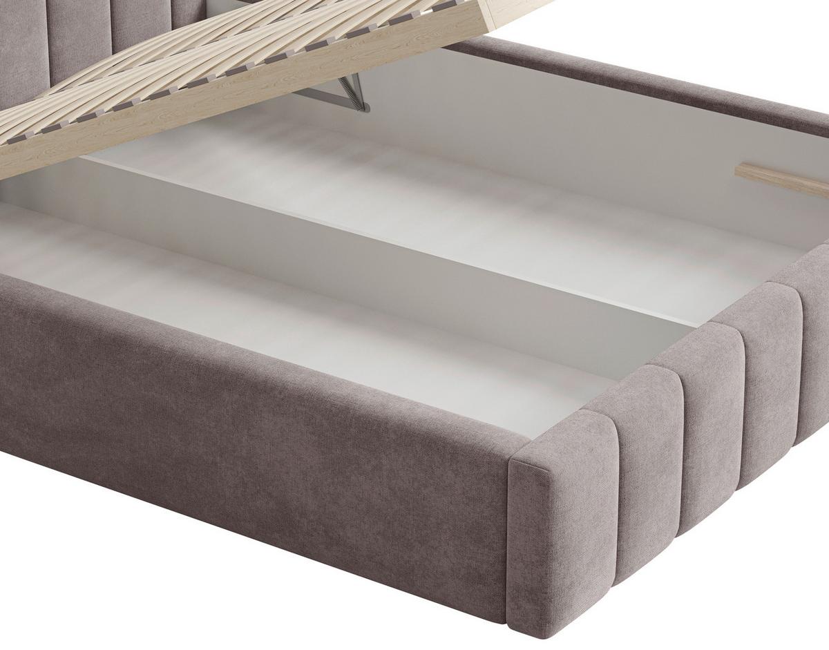 POLSTERBETT Sky Taupe 160x200cm - Taupe/Schwarz, MODERN, Holz (160/200cm) - MID.YOU