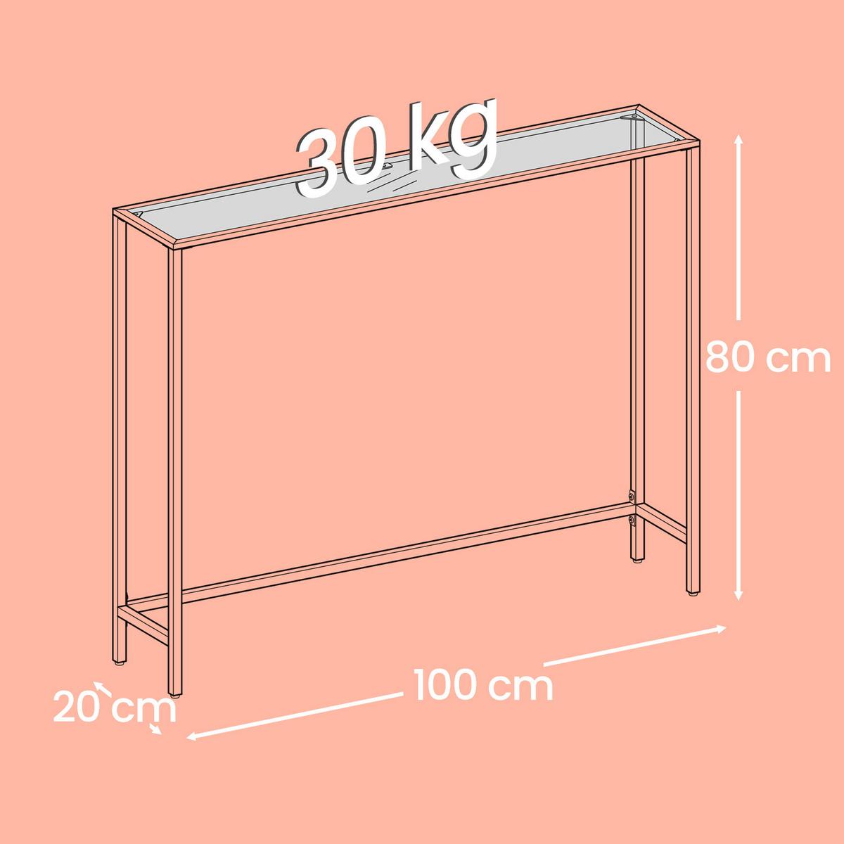 Konsolentisch Goldfarben B: 100,5 cm - Goldfarben, Trend, Glas/Metall (100,5/80/20cm) - MID.YOU