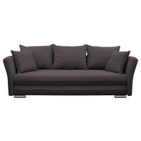 2-sitzer-sofa Mit Schlaffunkt. Modi Und Bettkasten Braun - Dunkelbraun/Silberfarben, Design, Textil (235/83/106cm) - MID.YOU