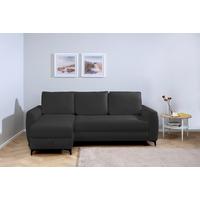 Ecksofa Moli, Anthrazit S: 236x148 cm - Anthrazit/Schwarz, Design, Textil (236/148cm) - MID.YOU