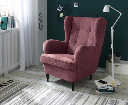 Sessel B: 78 cm Sessel Oskar Rosa