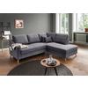Ecksofa Valentina Grau S: 230x200 Cm - Naturfarben/Grau, MODERN, Textil (230/200cm) - Livetastic
