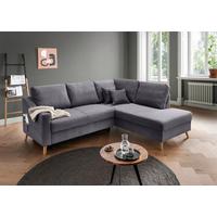 Ecksofa Valentina Grau S: 230x200 Cm - Naturfarben/Grau, MODERN, Textil (230/200cm) - Livetastic