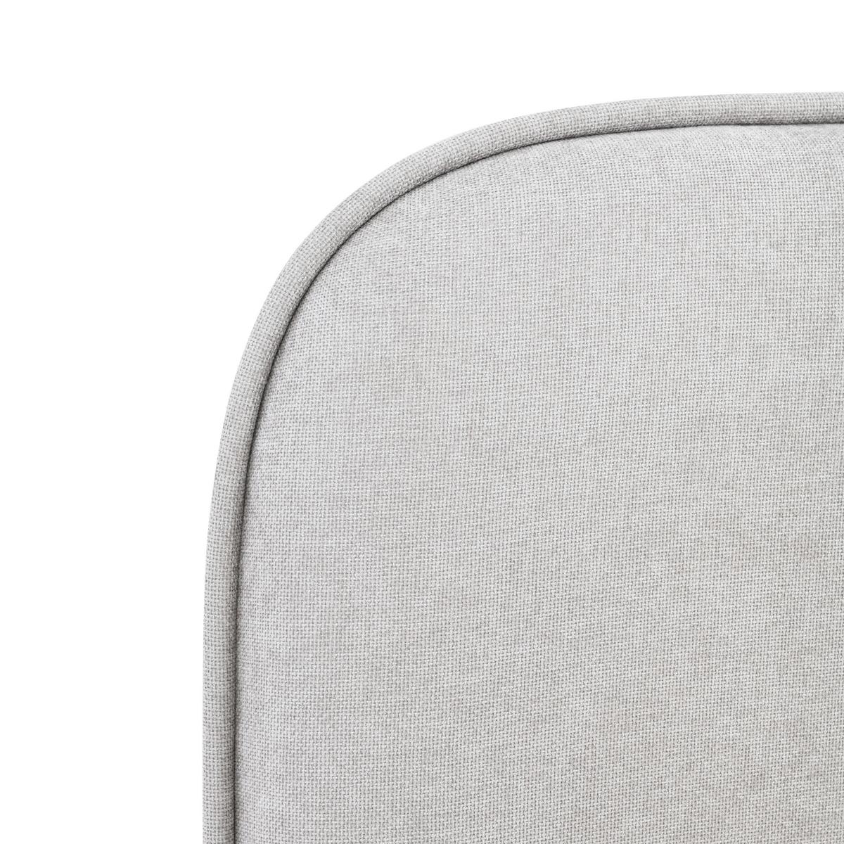 Čalouněná postel EMBRACE 160x200 cm, světle šedá - černá/barvy dubu, Moderní, kov/dřevo (160/200cm) - Bessagi Home