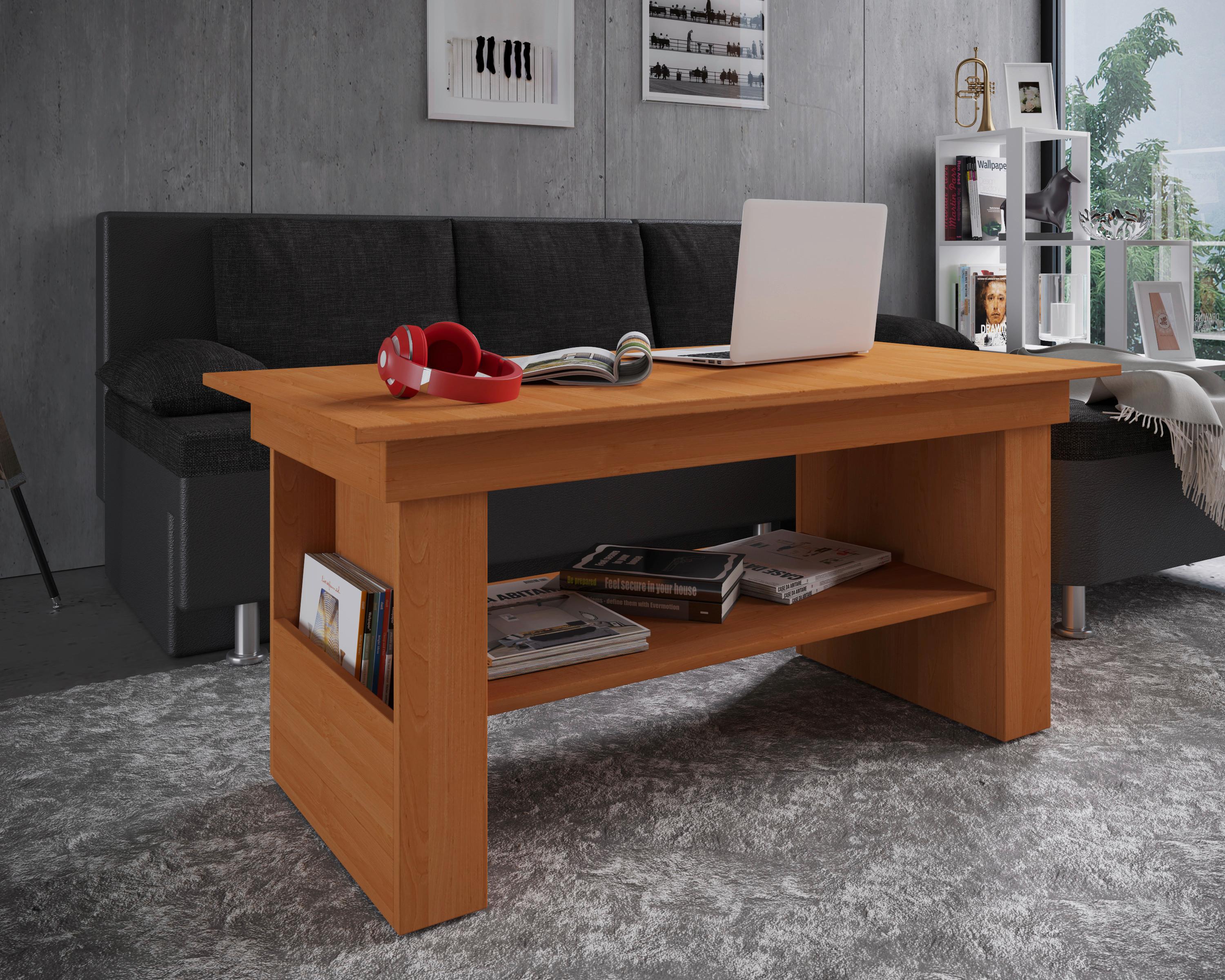 Couchtisch Kobila Buchefarben Dekor - Buchefarben, Design, Holzwerkstoff (115/58/52,5cm) - MID.YOU
