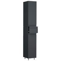 Badezimmer Hochschrank Silora 30x180 cm Anthrazit - Anthrazit/Schwarz, MODERN, Holzwerkstoff (30/180/31,6cm) - MID.YOU