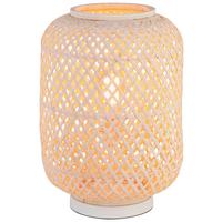 Stolná lampa ratan - biela, Modern, drevo (28/43cm) - Bessagi Home