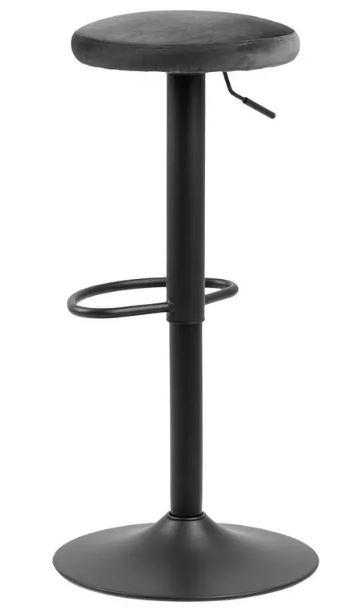 Barová Židle Finch Š: 40 Cm Šedá - šedá/černá, Basics, kov/textil (40/82/40cm)