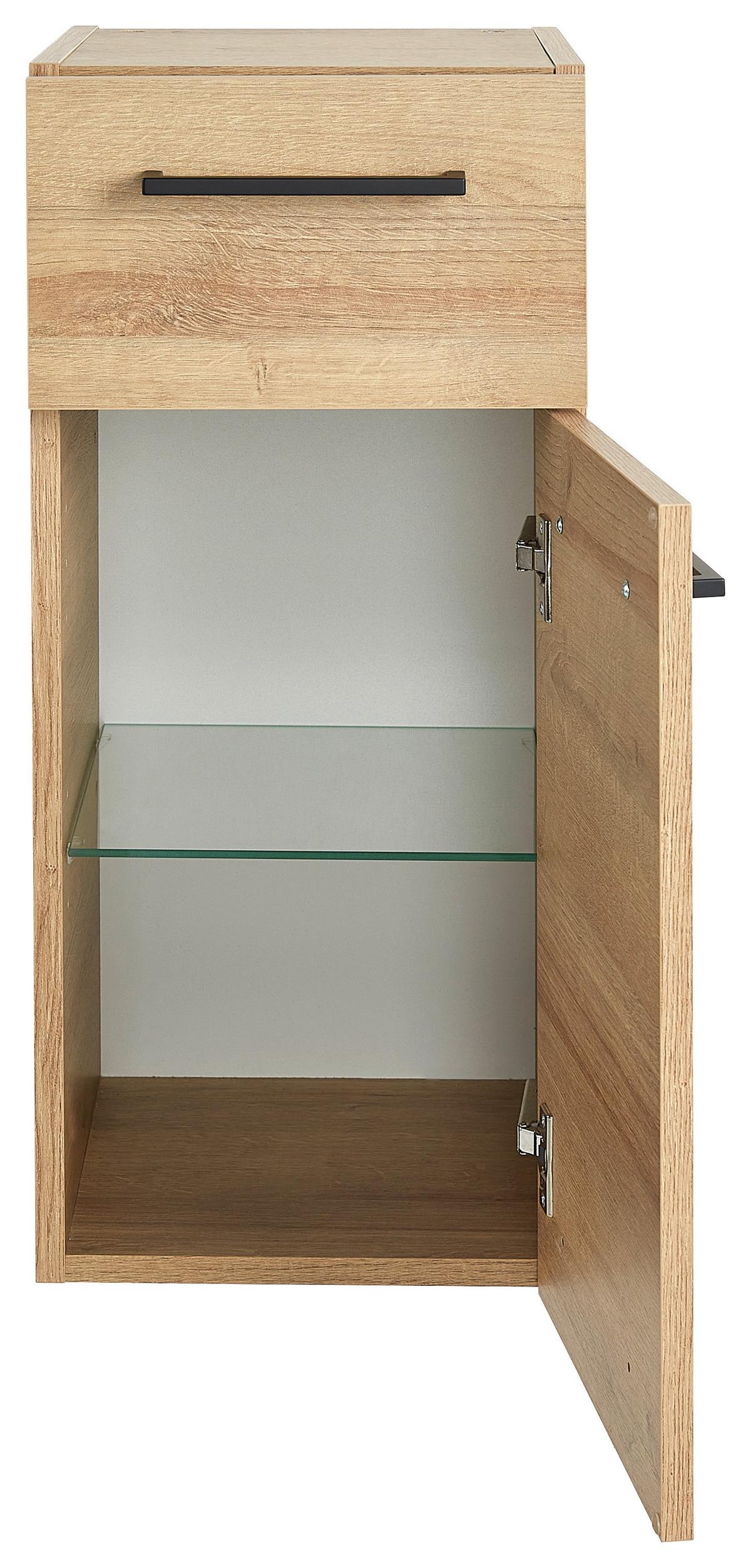 SPODNÍ SKŘÍŇKA BAVELLI -EXKLUSIV- - barvy dubu/černá, Moderní, kov/kompozitní dřevo (30/70/32,5cm) - Pelipal