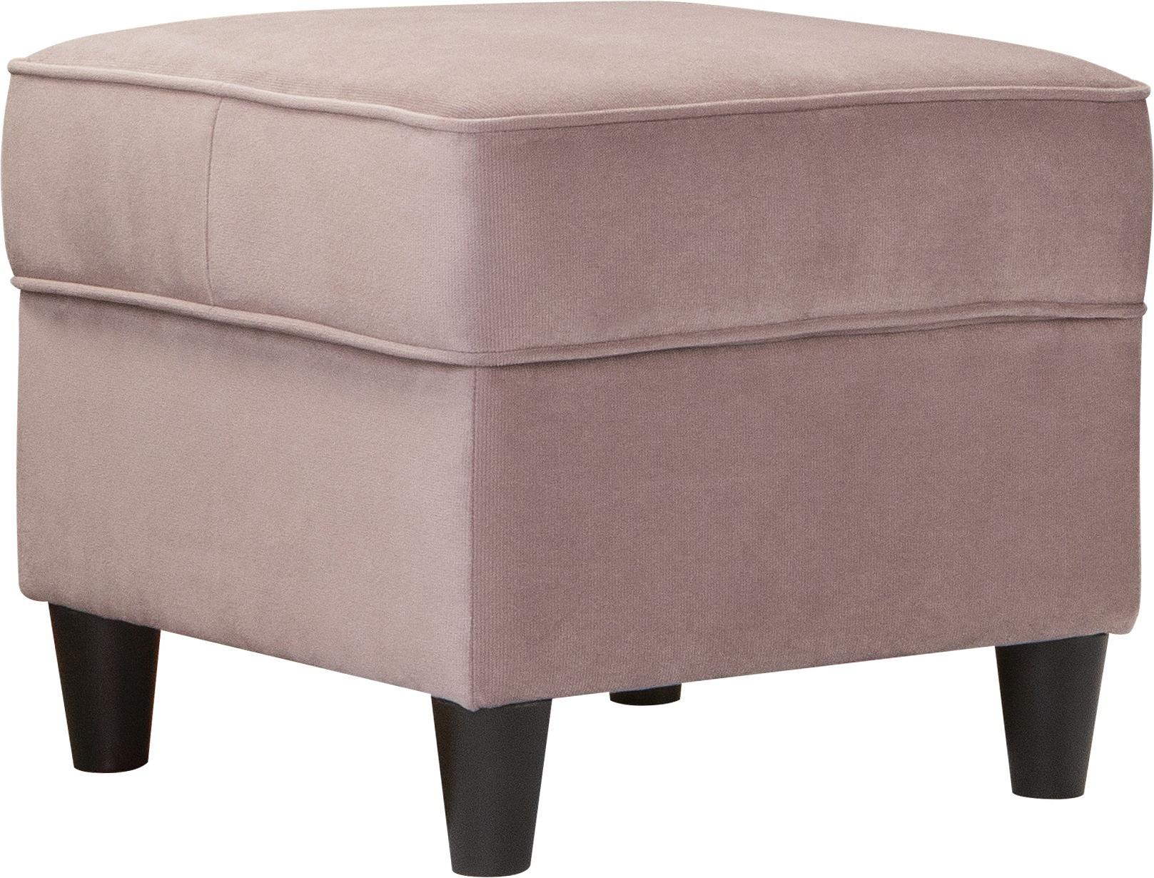 Hocker Baron Rosa B: 52 cm - Schwarz/Rosa, Design, Textil (52/45/52cm) - MID.YOU