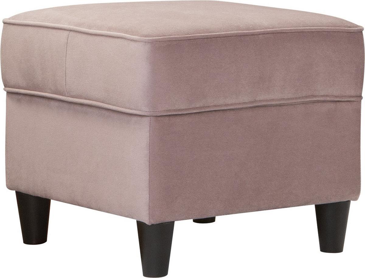 Hocker Baron Rosa B: 52 Cm - Schwarz/Rosa, Design, Textil (52/45/52cm) - MID.YOU