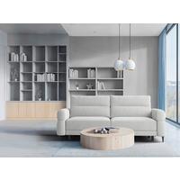 Schlafsofa Nordic Hellgrau B: 232cm - Hellgrau/Schwarz, Basics, Textil (232/94/102cm) - Livetastic