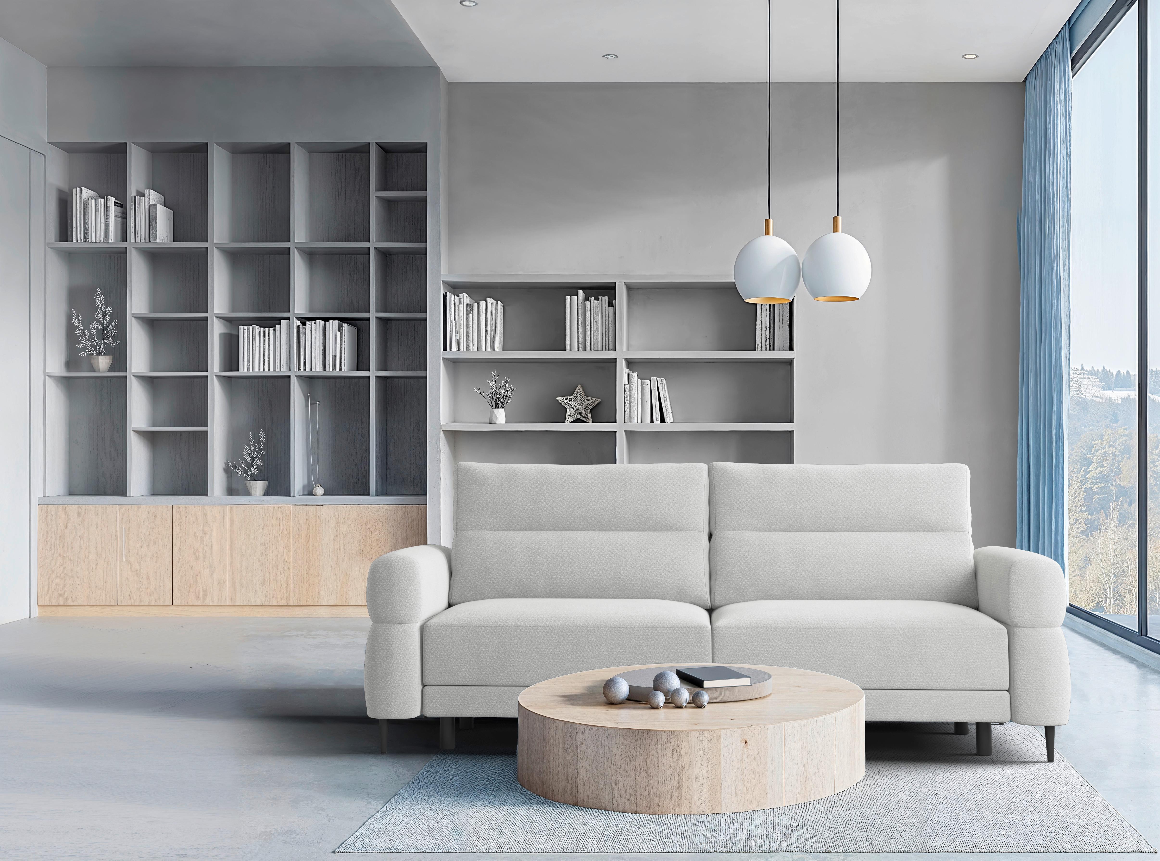 Schlafsofa Nordic Hellgrau B: 232cm