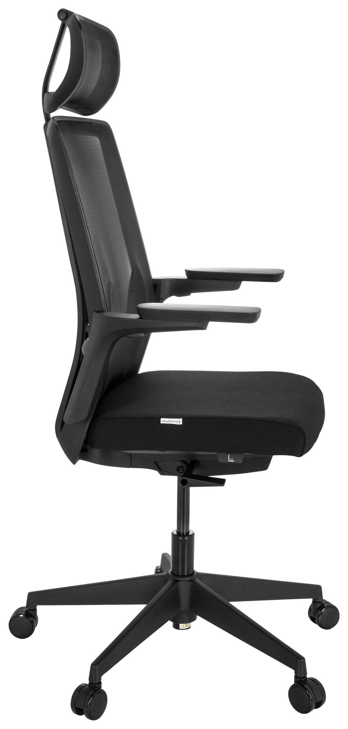 Drehstuhl Arceo B - Schwarz, Basics, Kunststoff/Textil (66/123-139/66cm) - MID.YOU