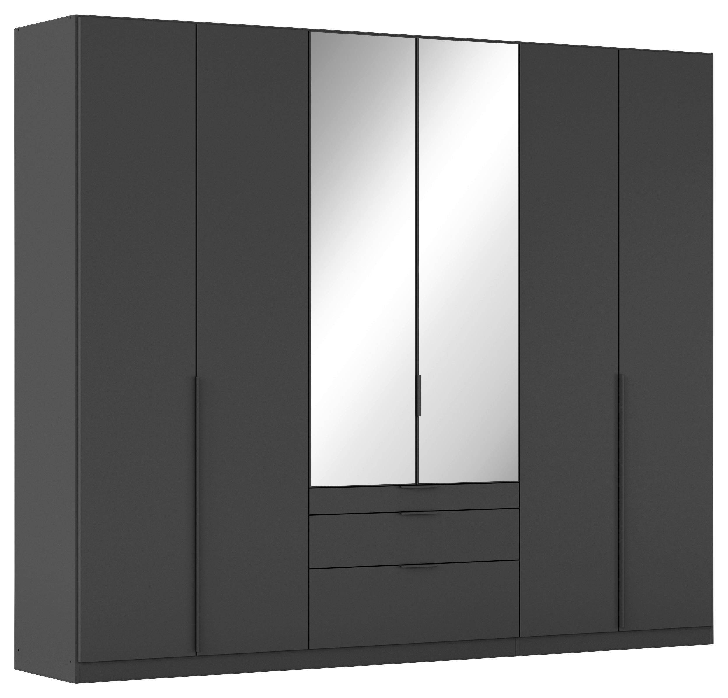 Drehtürenschrank Alabama Grau Metallic B: 271 Cm - Grau, MODERN, Holzwerkstoff (271/229/54cm) - Rauch Möbel